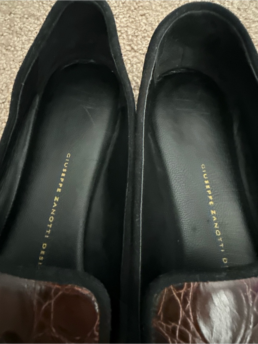 GIUSEPPE ZANOTTI Croc-Embossed Leather Tassel Loafers - Picture 4 of 11